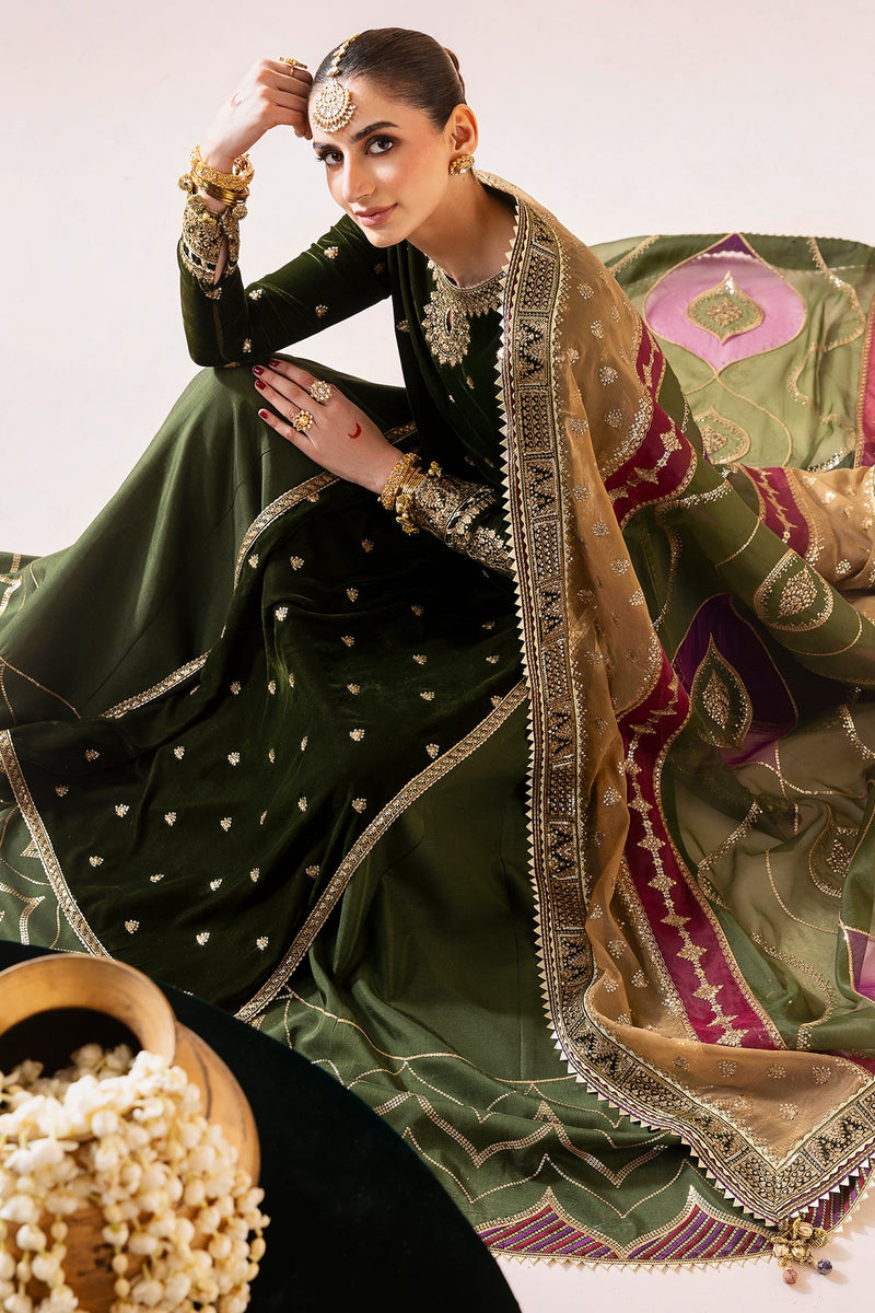 Jazmin Embroidered Velvet Suits Unstitched 3 Piece JZ25CU Cvf D-10 Laila - Formals Collection