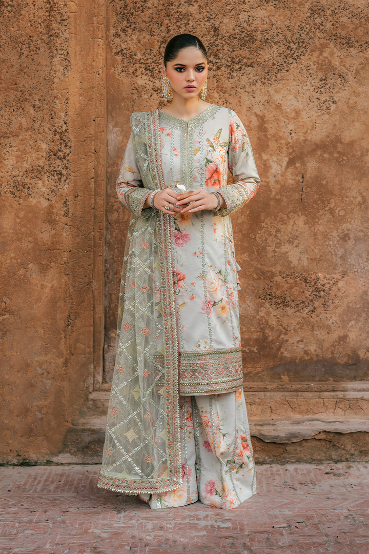 IZNIK - UE-311 Embroidered Raw Silk
