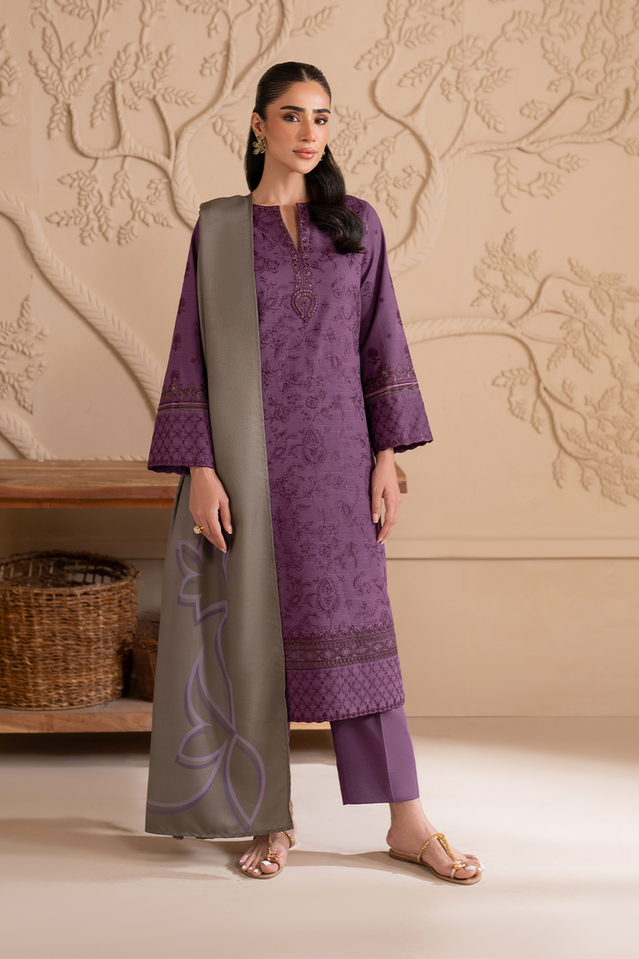 IZNIK - UE - 298 Embroidered Khaddar