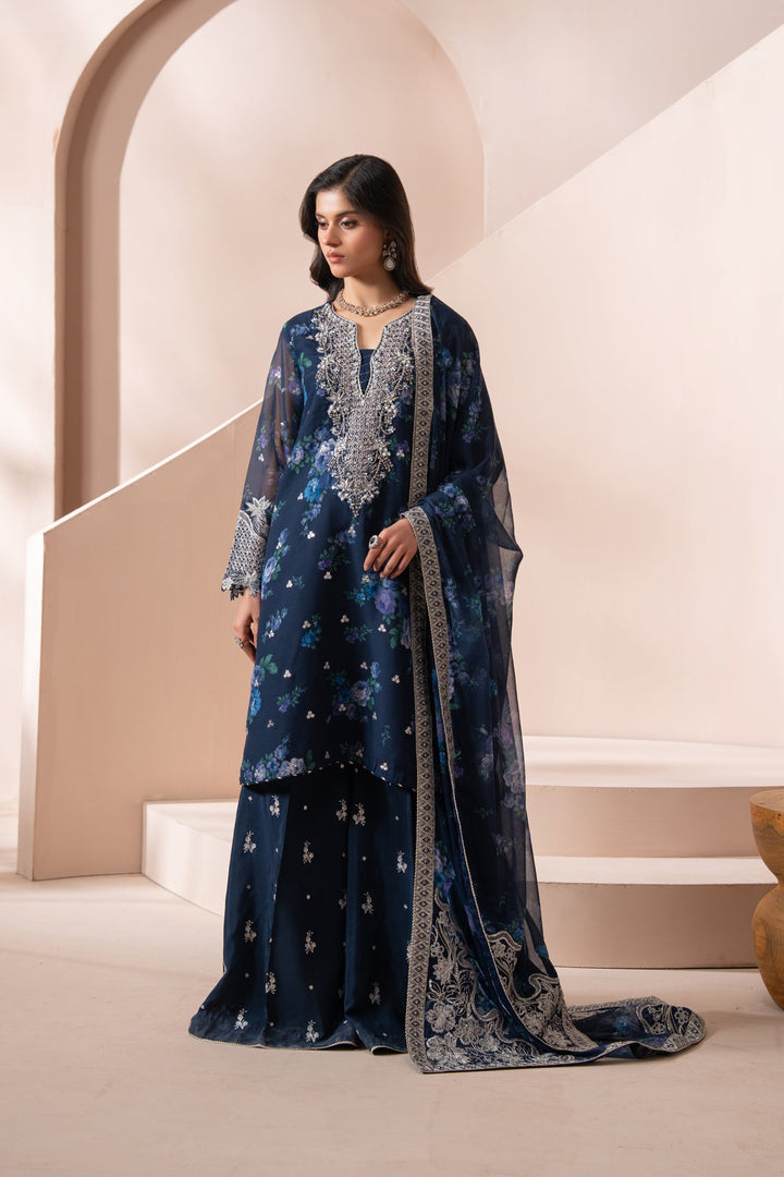 XENIA - 3 PC UNSTITCHED SUIT - OMAIRA