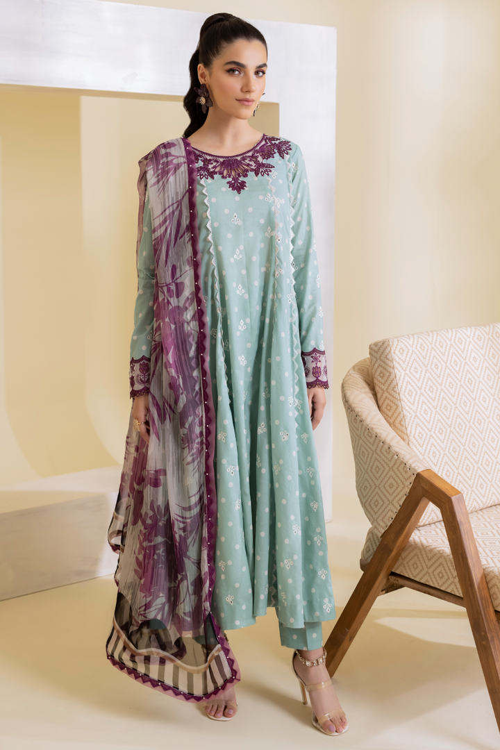 IZNIK - 3 PC UNSTITCHED LAWN SUIT - UE-160 Chrysanthemum