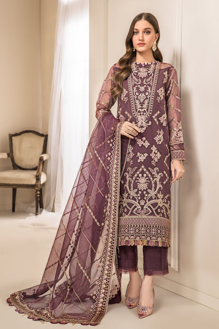 FARASHA - LUXE ATELIER 2 - 3 PC EMBROIDERED SUIT - SYNTHIA