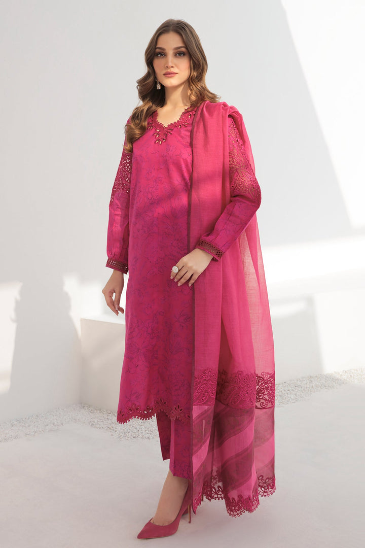 BAROQUE - 3 PC UNSTITHCED LAWN SUIT - UF-308