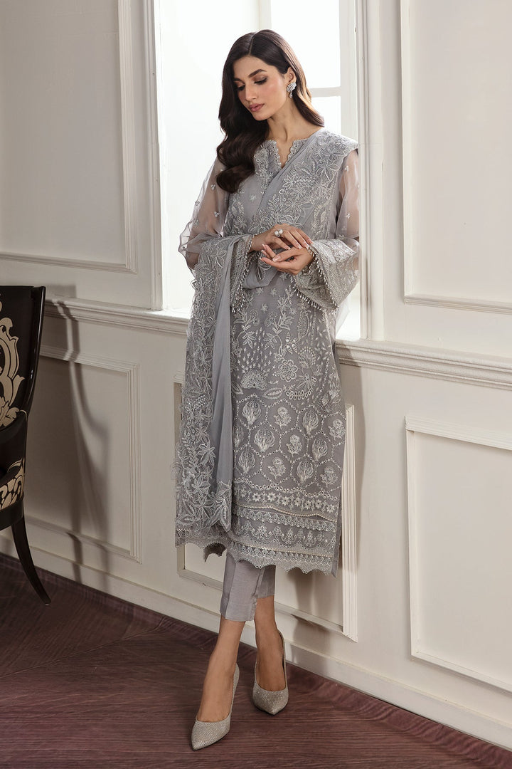 BAROQUE - 3 PC UNSTITCHED CHIFFON SUIT - UF-293