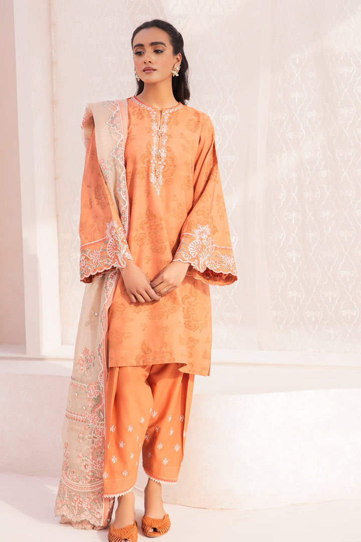 BAROQUE - 3 PC EMBROIDERED JACQUARD LAWN SUIT -  UF-335